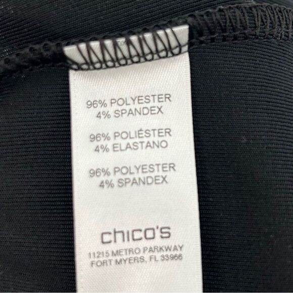 Chico’s black pull on knit pants size large short length - Picture 7 of 8